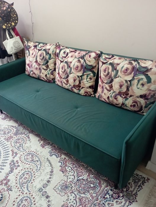 Диван тахта в зелёном цвете