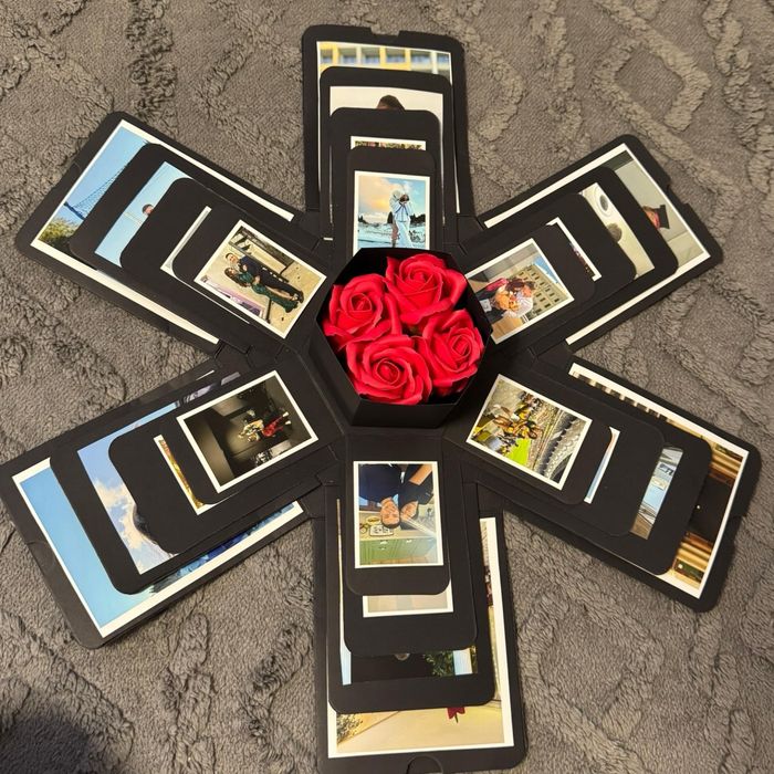 Cutie cadou exploziva cu poze