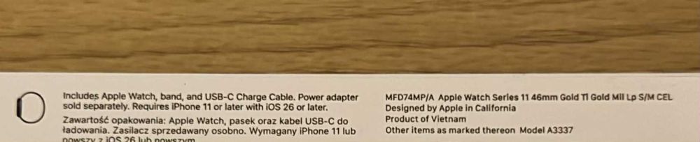 Apple watch 11 titanium gold