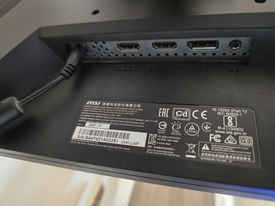 Monitor MSI Optix G24' 144hz FullHD IPS