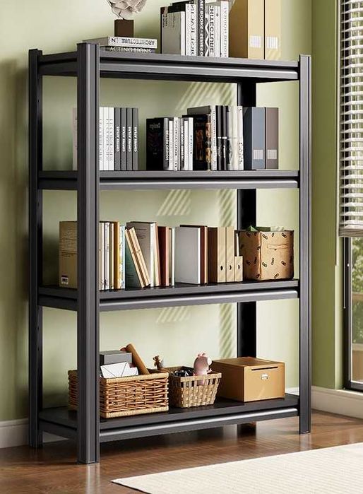 Подвальный металлический стеллаж с регулируемыми прочными полками optm