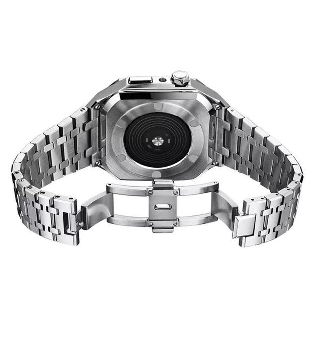 Curea metalica Apple Watch 1/2/3/4/5/6/7/SE/Nike+ - 44 mm, Argintiu