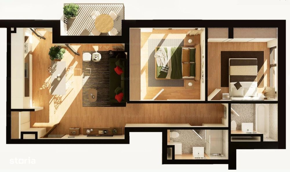 Apartament cu 3 camere, 72mp utili, bloc nou, Intre Lacuri — fotografia 1