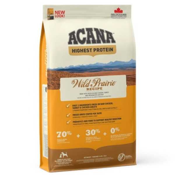 Пълноценна Храна за Кучета от Всички породи- 11.4кг- Wild Prairie-Acana