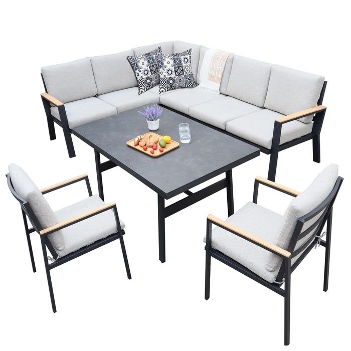 Masa de terasa gradina noua Grandio Tahiti – aluminiu, elegantă, nefolosită