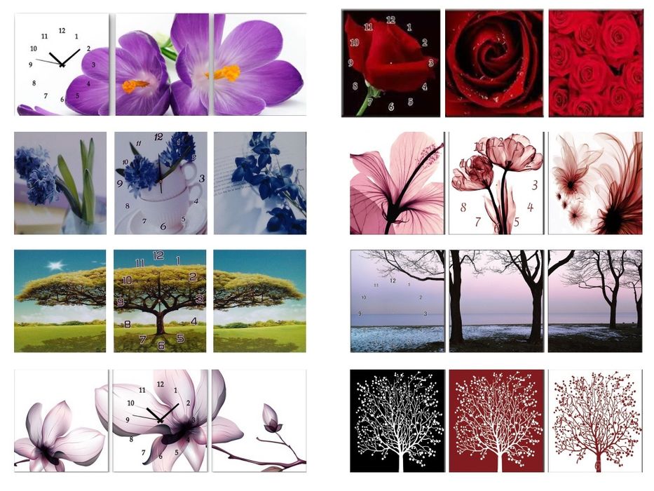 Модульная картина с часами