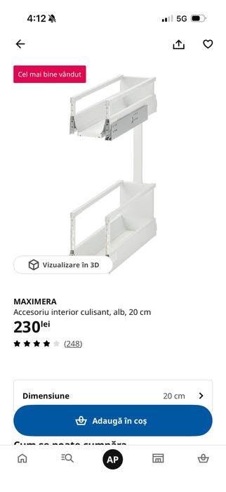 Sistem glisare IKEA jolly 20cm