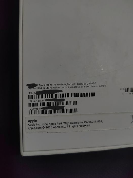 Iphone 15 pro max 256 gb