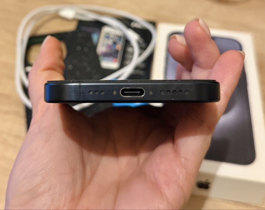 iPhone 15 Pro 256GB Blue Titanium Full Box +Husa Mous