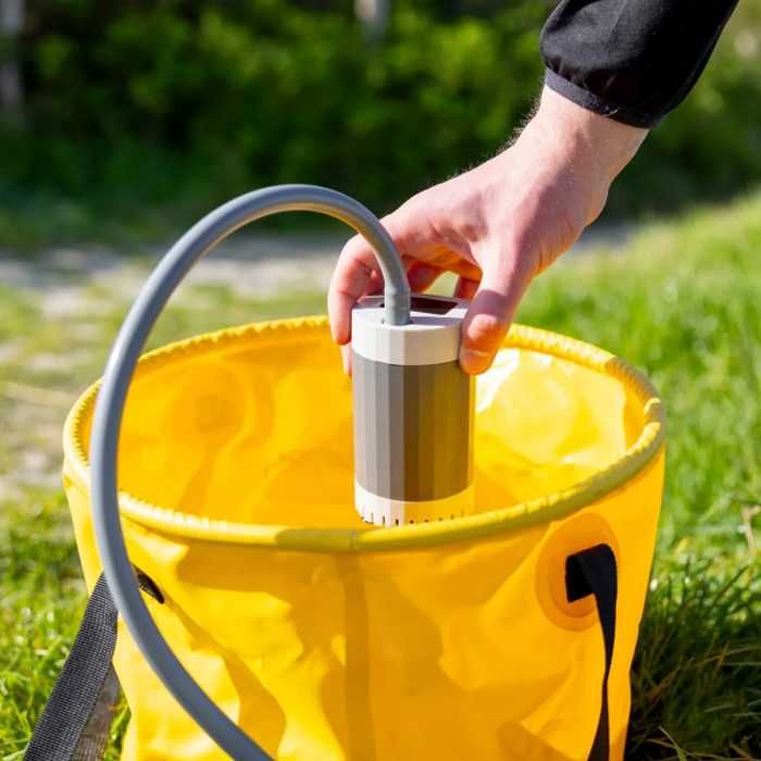 Портативен душ с вградена батерия 5000 mAh, USB 5V LED - Kъмпинг и др