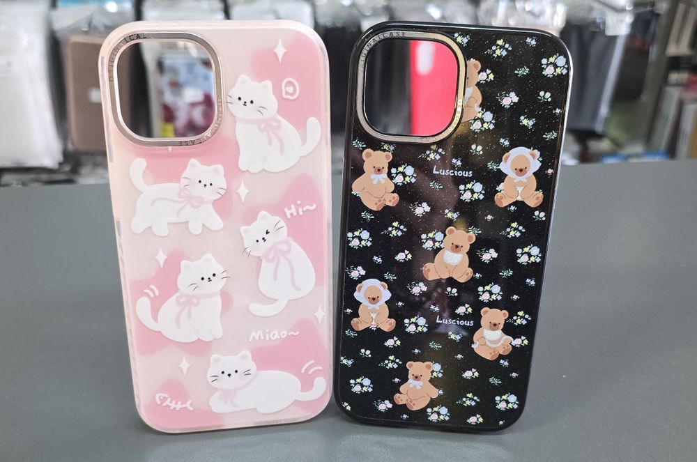 Гръб с картинка за iPhone 15 твърд кейс със силиконова рамка за защита