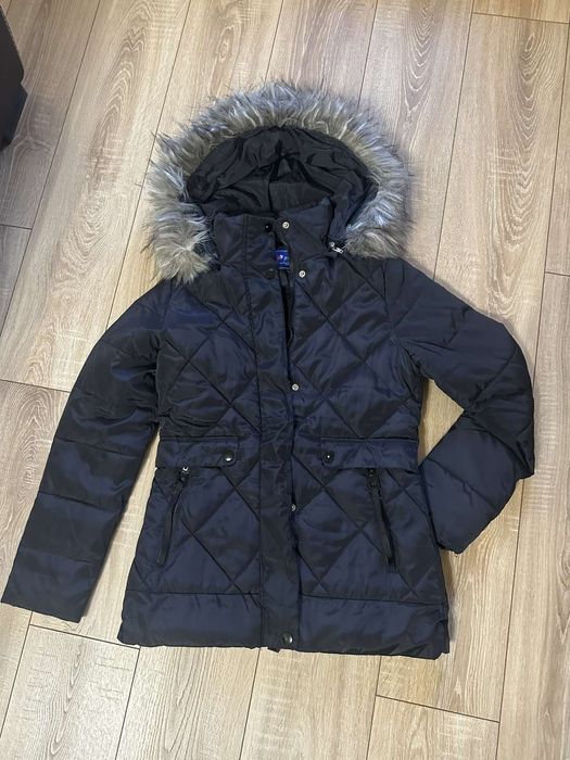 Тъмно синьо зимно яке