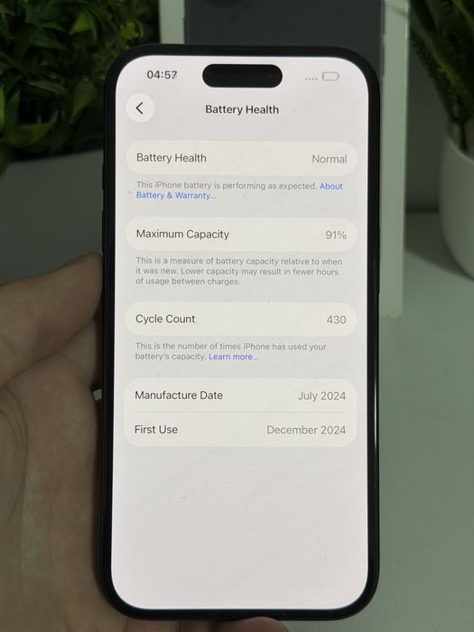iphone 16 256gb fullbox 91% stare buna