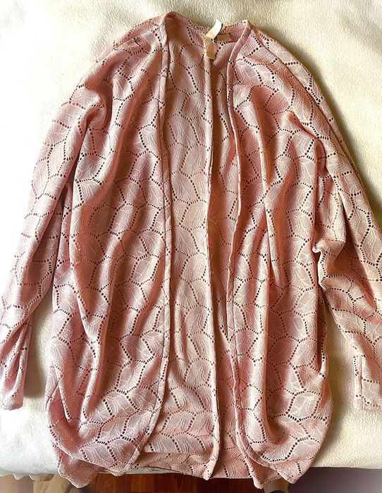 Cardigan Subtire si Lejer H&M din Dantela Roz Fara Inchidere