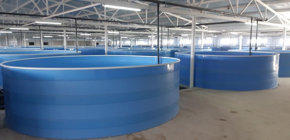 Эко-бассейны для рыбного хозяйства из полипропилена, биофильтры