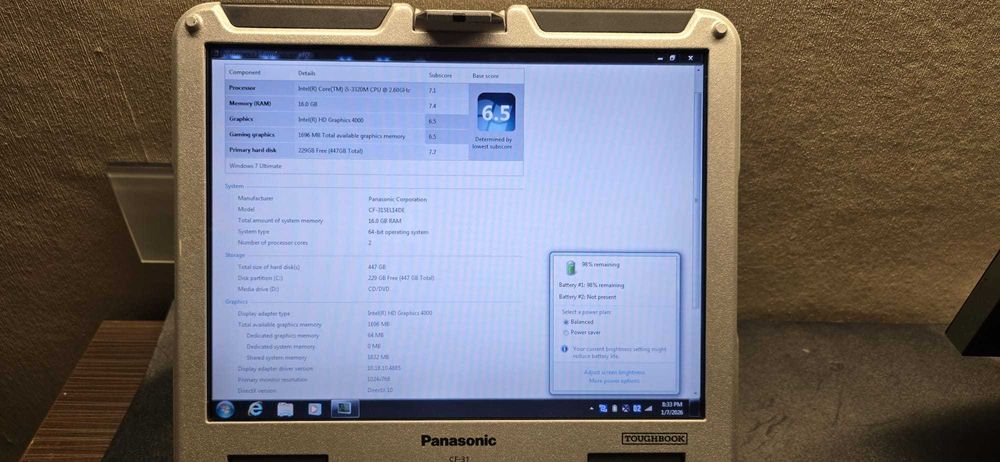 Vand Panasonic Toughbook CF31 impecabil cu accesorii