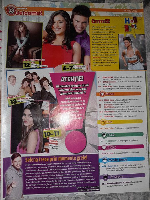 Revista Bravo cu Selena Gomez pe coperta