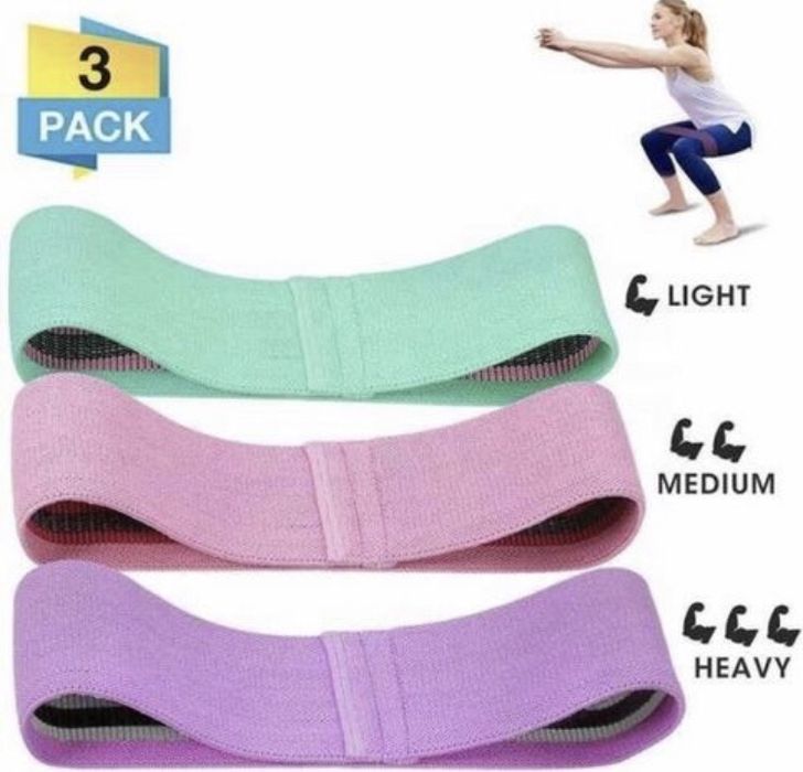 Тканевые фитнес резинки 3в1