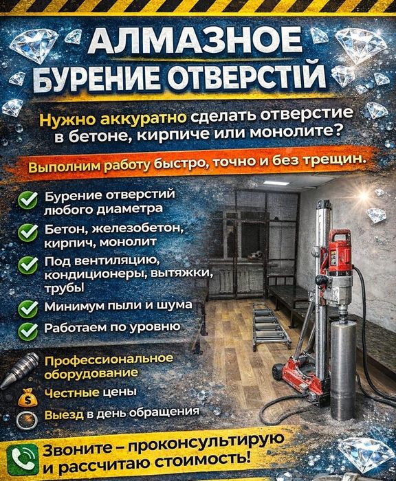 Алмазное Бурение и резка стен