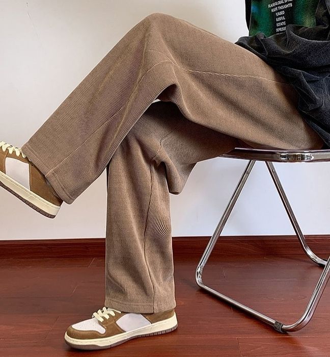 (М) Фирменные ребристые штаны на рост 170-175 / вес 60-70