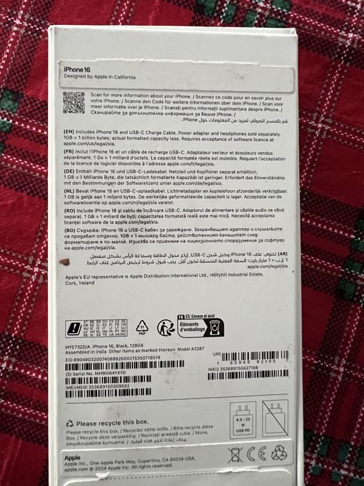 Vând iphone 16  128gb