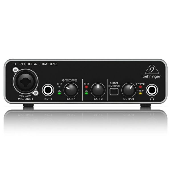 Профессиональная Внешняя Звуковая карта Behringer UMC22