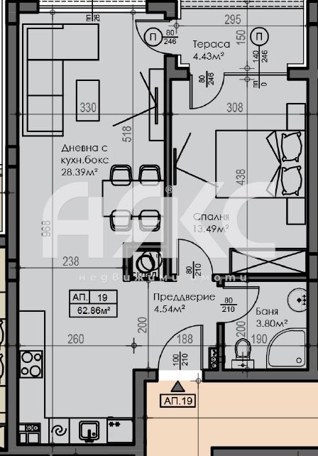Продава се Двустаен апартамент в София, Малинова долина - 73 кв.м за 1076 €/кв.м - Снимка #1