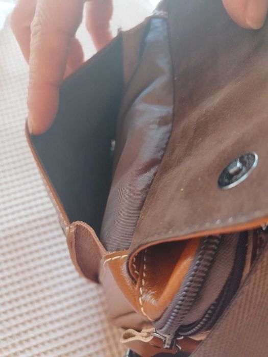 Мъжка кожена чанта 22х26 см.