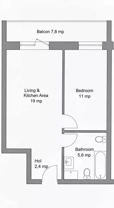 Apartament 2camere, finisat, etaj intermediar , Bloc 2026.
