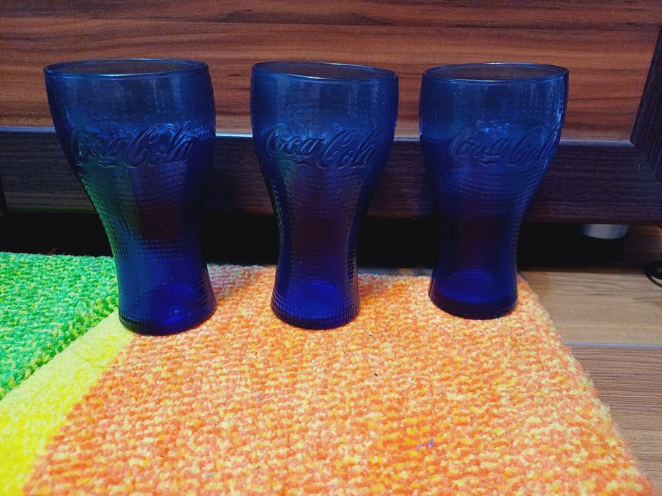 Pahare Coca Cola Gold retro