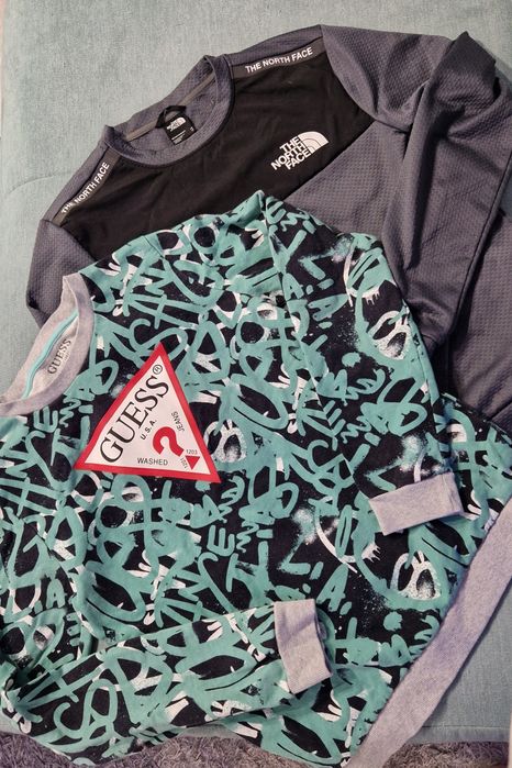 Лот от две дамски спортни блузи Guess и The north face