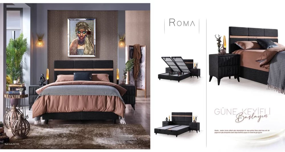 Тапицирана спалня Roma с луксозен матрак