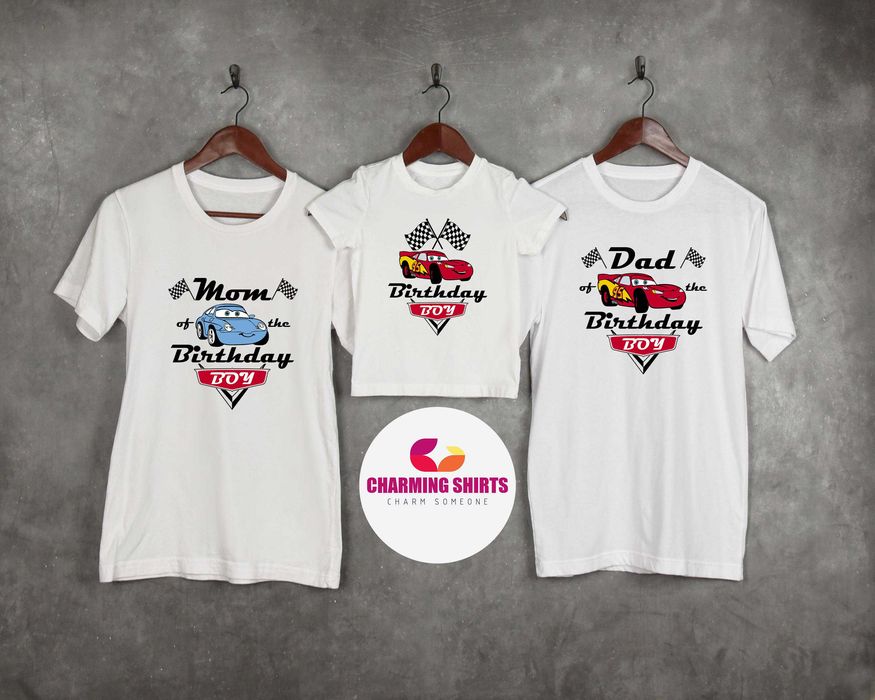 Тениски за Рожден ден с CARS, Светкавицата Маккуин, Lightning McQueen