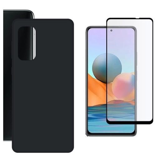 Husa Silicon si Folie Sticla Curbata  XIAOMI Redmi Note 10T/11/12 LITE