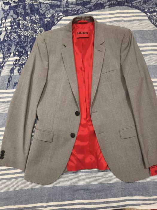 Sacou HUGO (Hugo Boss) Extra Slim Fit – Performance Super-Flex – Nou/