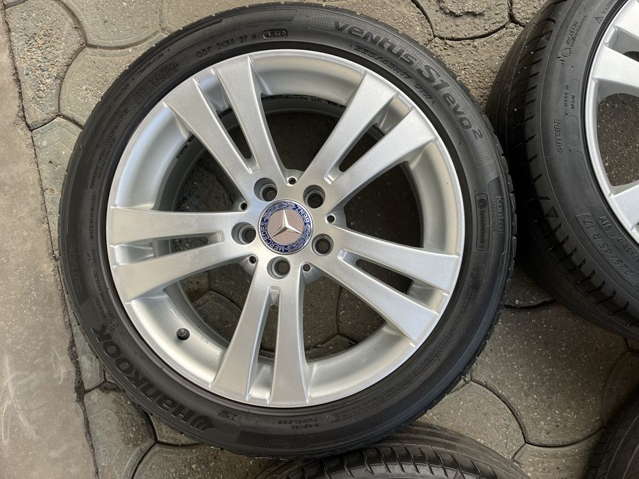 Jante aliaj 5x112mm, anvelope 225/45 R17, Mercedes VW Audi Seat Skoda