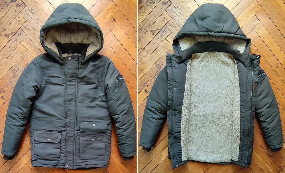 Детско Зимно Яке Канадка С Качулка За Момче 11-13г. Размер 158