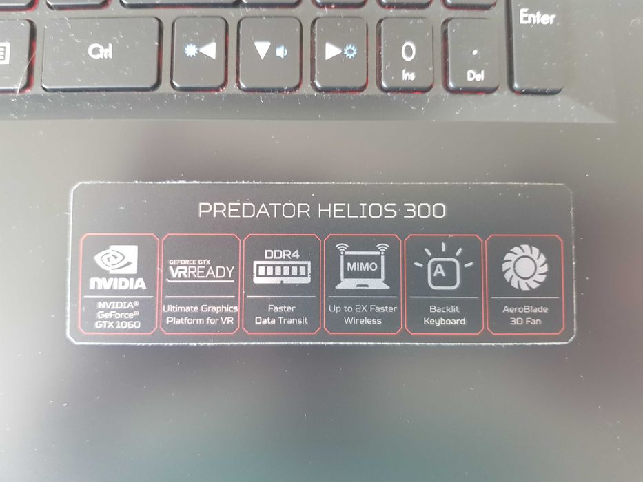 Laptop Gaming/e-Sports ACER Predator Helios 17" 144hz i7/16GB DDR4 GPU GeForce GTX