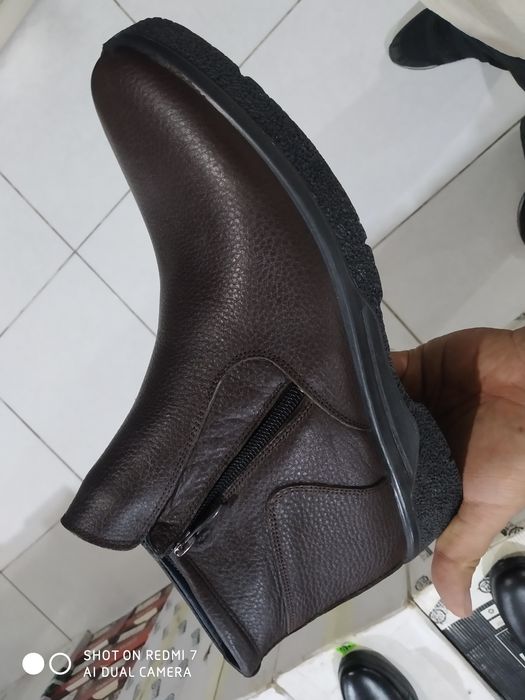 Сапоги мужские  с мехом  из натуральной кожи.Есть доставка