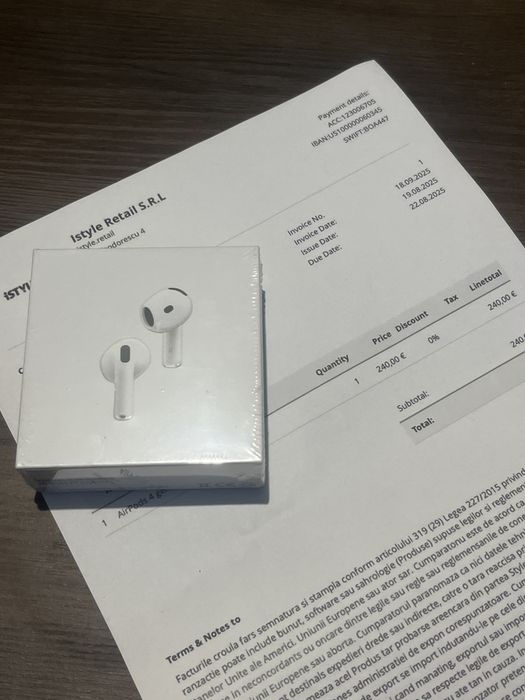 Airpods 4 ANC noi cu factura