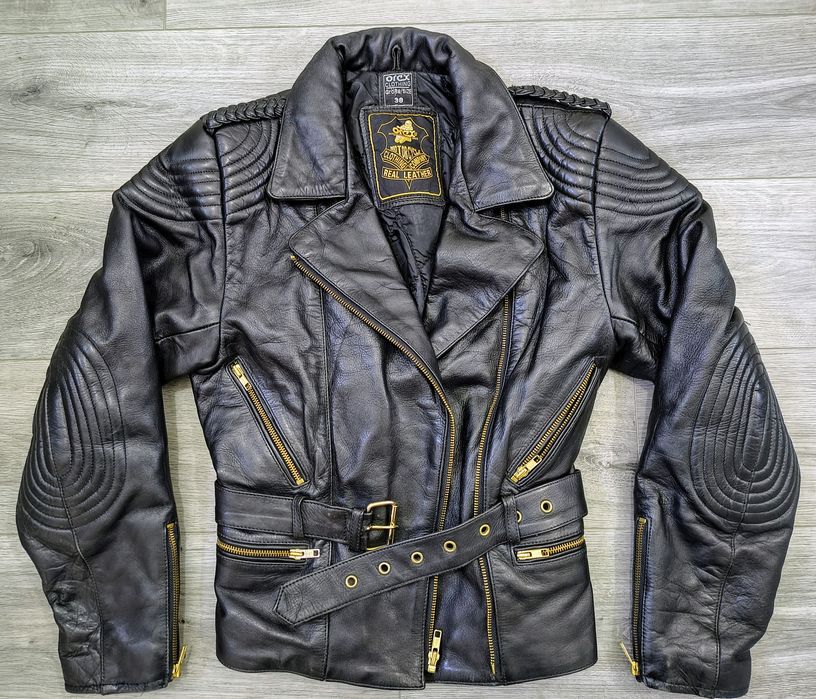 Geacă moto clasică din piele naturală, Orex, S/38