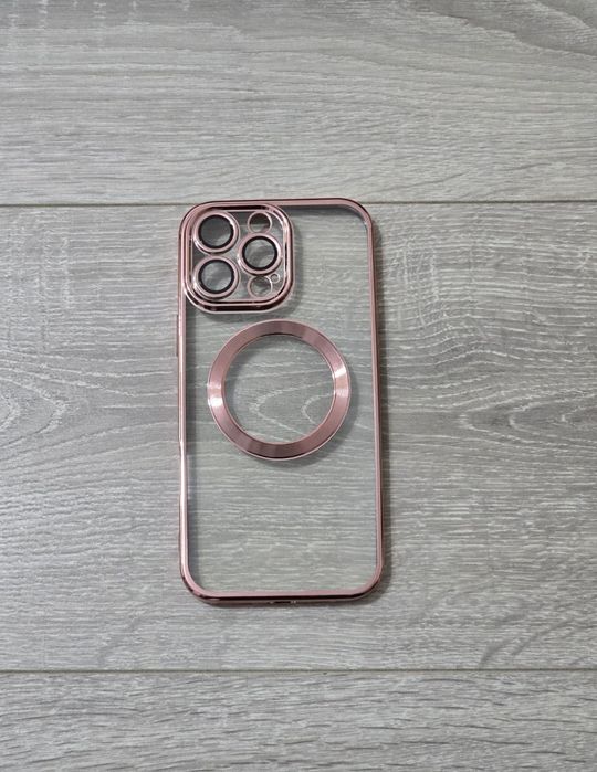 Husă Glitter pentru iPhone 16 Pro Max – Roz, Magnetică, Shockproof