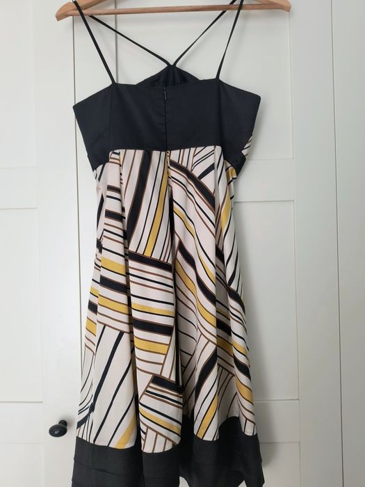 Rochie elegantă NICHI Cristina Nichita, mărimea 38/M, imprimeu geometric