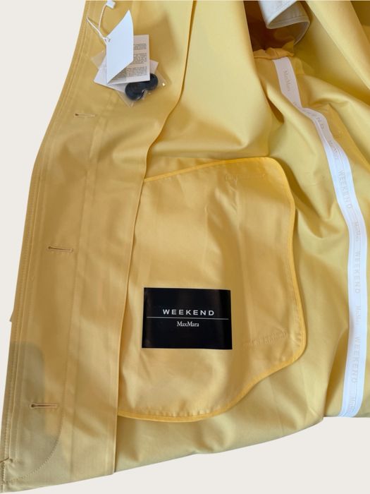 Max Mara, Trench impermeabil, galben, 38 EU / M