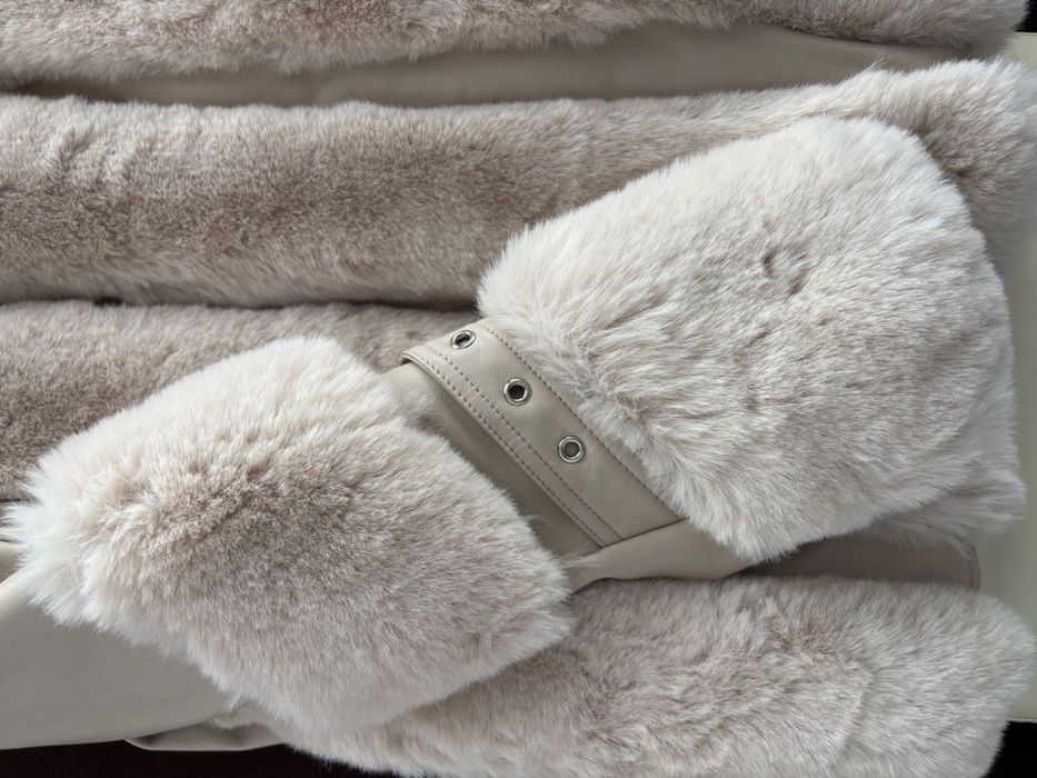 Кожено яке с богат пух