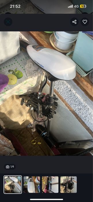 лодка с накидным электромотором