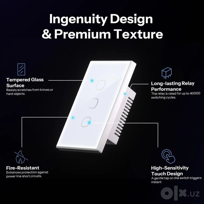 SONOFF TX Gen2: сенсорный выключатель Matter, 3 зоны, Wi-Fi