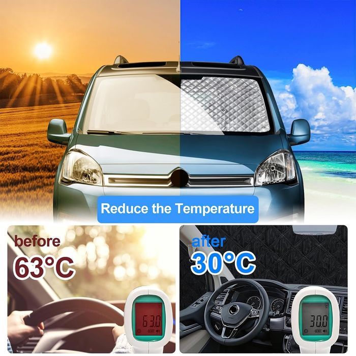 К-кт 8 части термоизолационни сенници за Citroen Berlingo 2008-2018