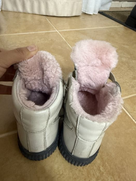 Детские сапоги для девочки натуральная кожа и мех