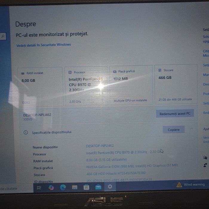 Vand Laptop ASUS